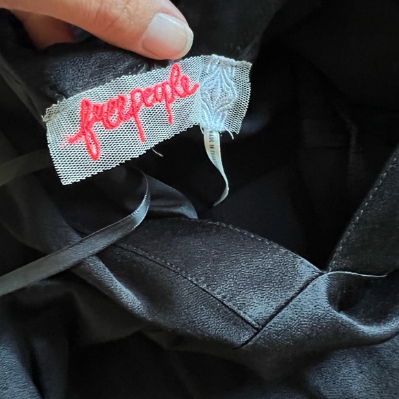 Free People Formal Black Silky Dress - Picture 4 of 4